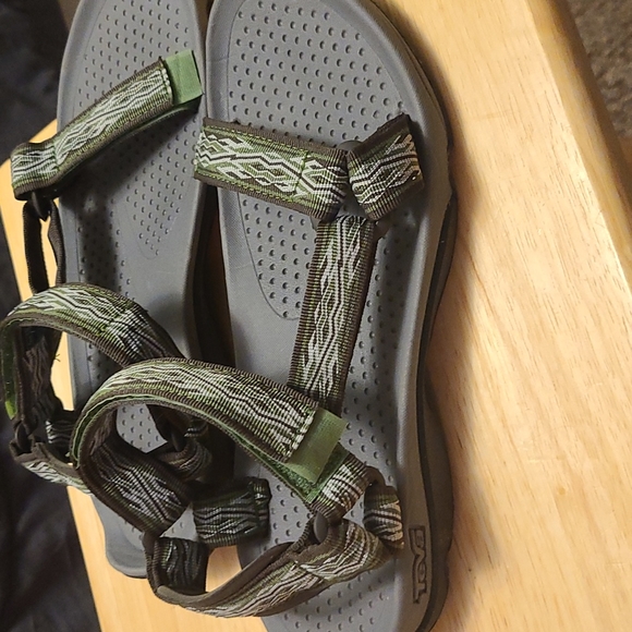 Green Teva sandals